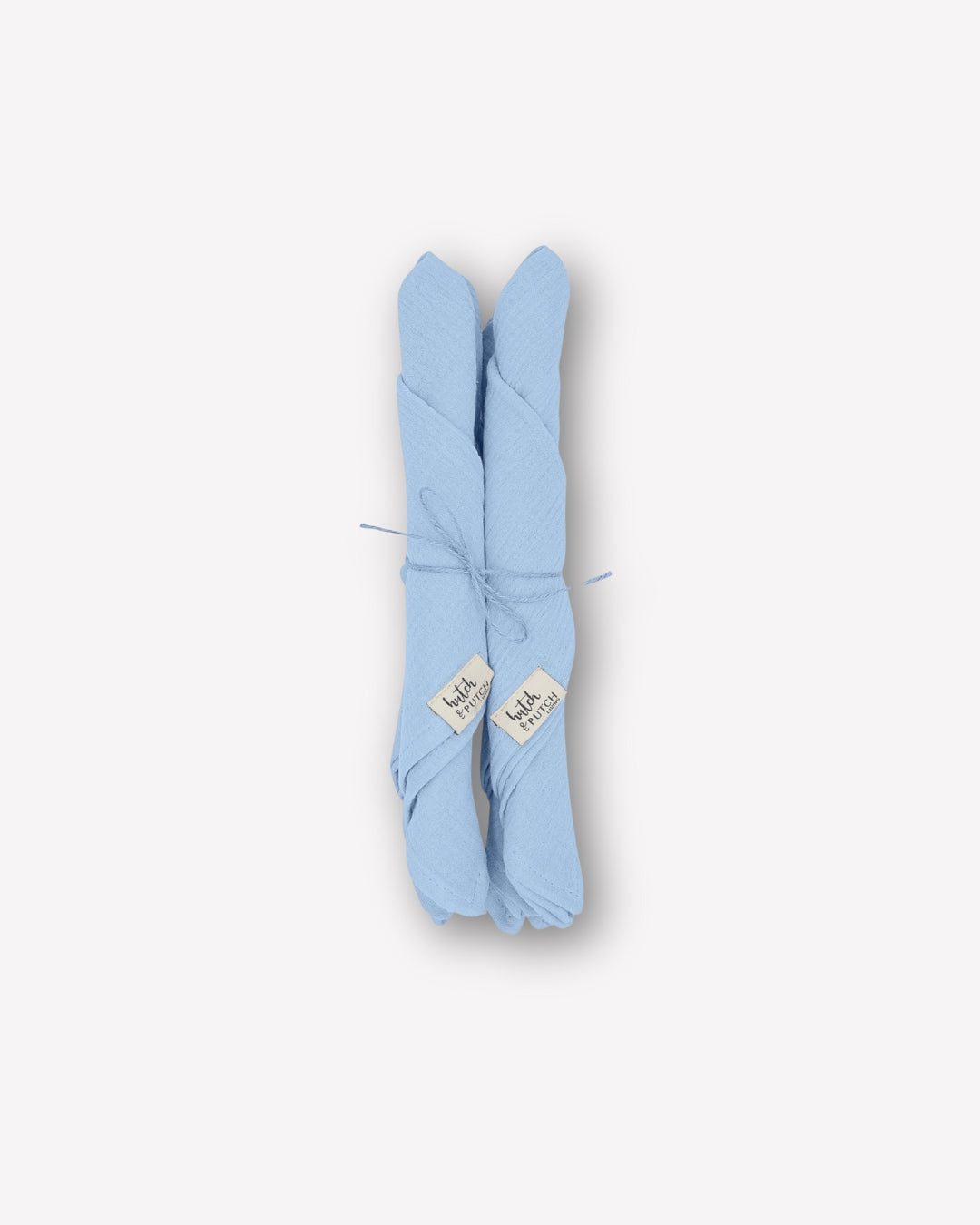 Musselin-Servietten "Anne-Marie" • Hellblau • 4er-Set - hutch&putch GmbH