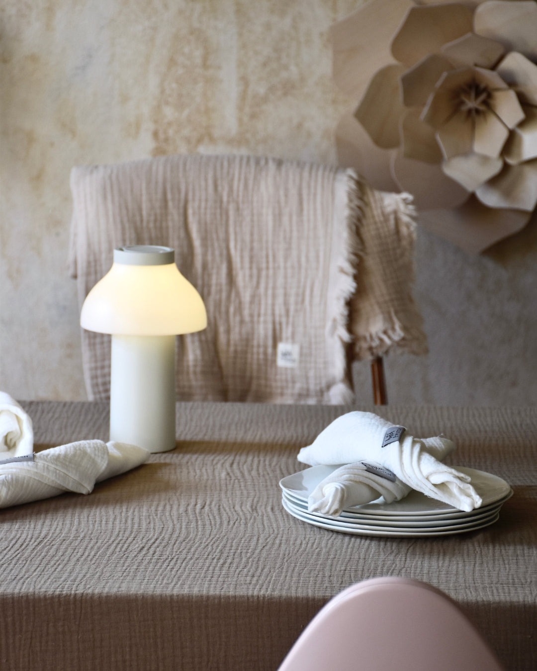Musselin-Servietten "Anne-Marie" • Off-White - hutch&putch GmbH