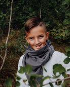 Musselin-Halstuch Kinder •  Anthrazit - hutch&putch GmbH