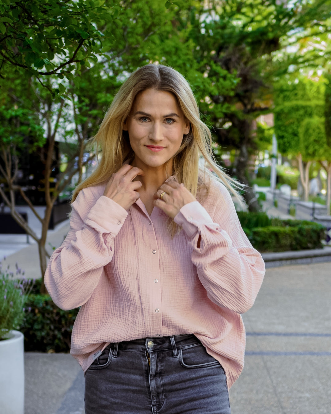 Oversize Musselin-Bluse "Maja" - hutch&putch GmbH