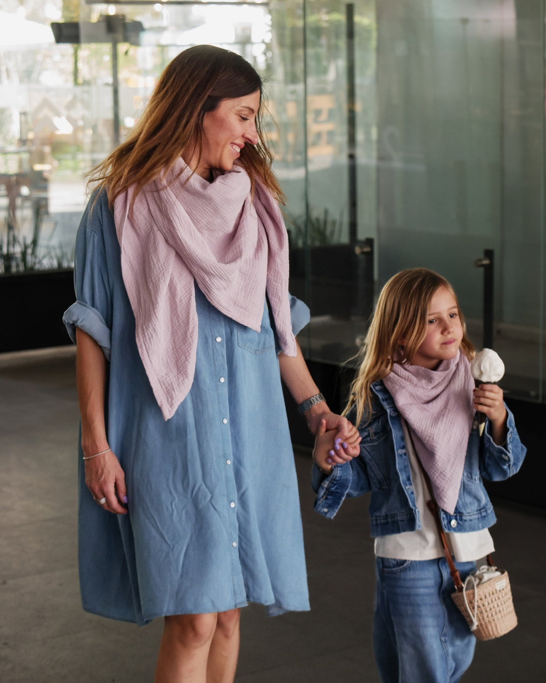 Musselin-Halstuch Erwachsene • Mauve - hutch&putch GmbH